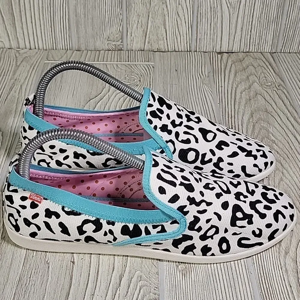 Dimmi Push Black and White Animal Print Slip On Shoes Womens Size 9 New In Box